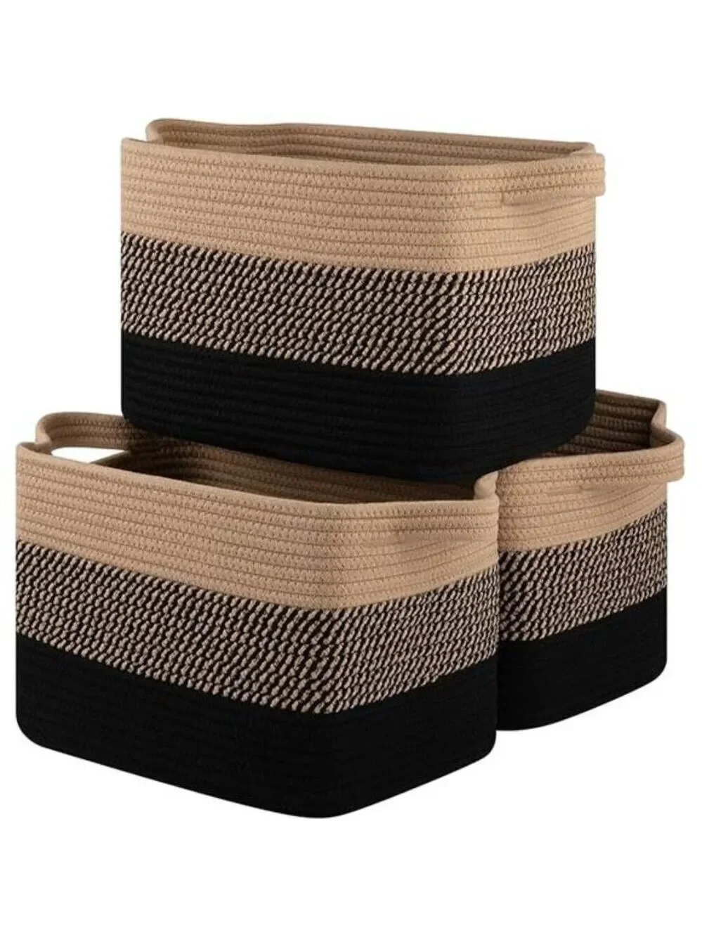 Storage Basket for Organizing Woven Rectangle Bin for Closet Nursery